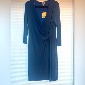 white christmas dresses Round Neck Sleeveless Denim Dress Denim Medium